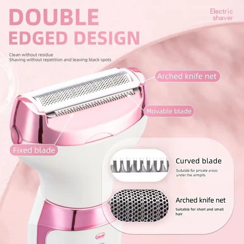 image-Electric Razor for Women 5 in 1 Rechargeable Painless Body Razors and
