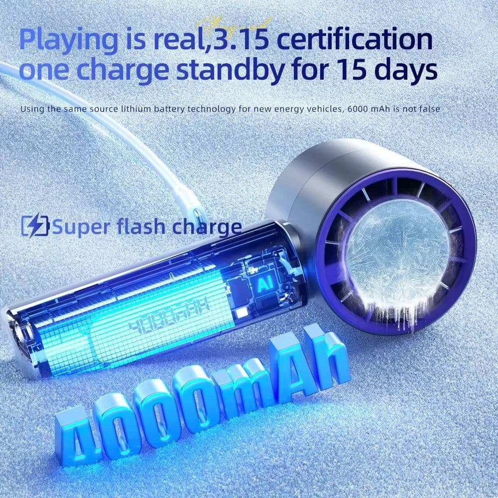 image-Portable Handheld Turbo Fan 100 Wind Speeds Adjustable Mini Personal