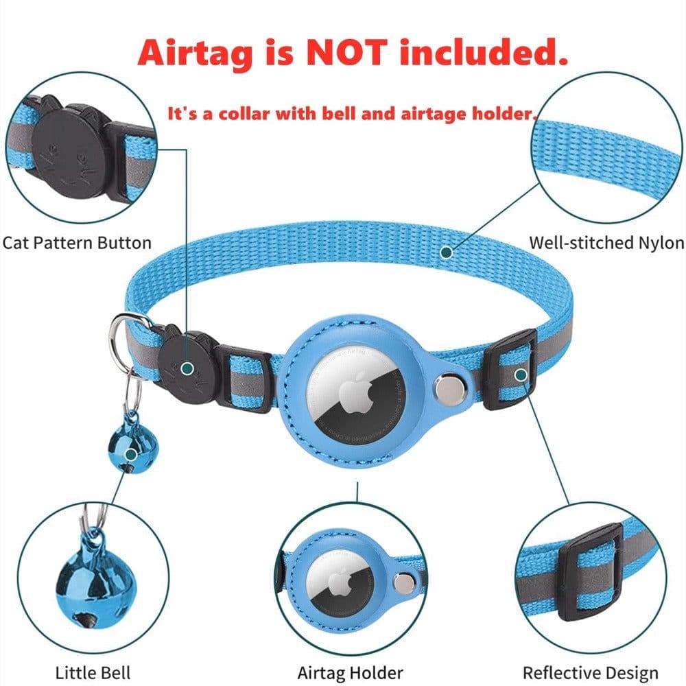 image-Reflective Airtag Case Collar for Cats and Dogs