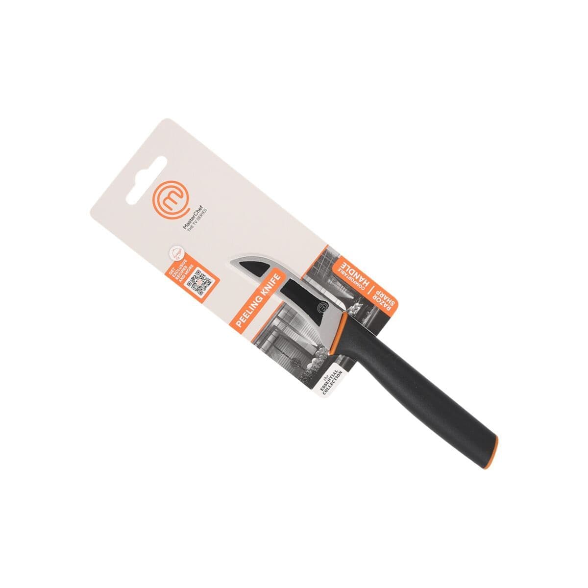 image-Peeler Knife MasterChef Black Silver Stainless steel 7,5 cm (12 Units)