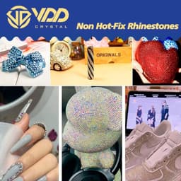 image-VDD SS4-SS20 Mix Size Clear Crystal Non-Hotfix Gold FlatBack Rhinestones Decorations DIY Glitter Stones 3D Nail Art Accessories