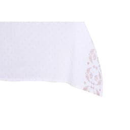 image-Tablecloth and napkins DKD Home Decor 150 x 150 x 0,5 cm Pink White (2 Units)