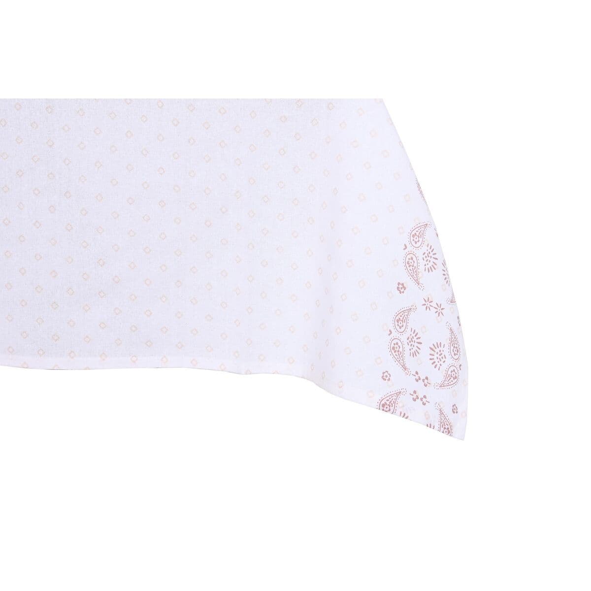image-Tablecloth and napkins DKD Home Decor 150 x 150 x 0,5 cm Pink White (2 Units)