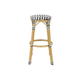 image-Stool Home ESPRIT Bicoloured Metal synthetic rattan 39,5 x 39,5 x 74,5 cm