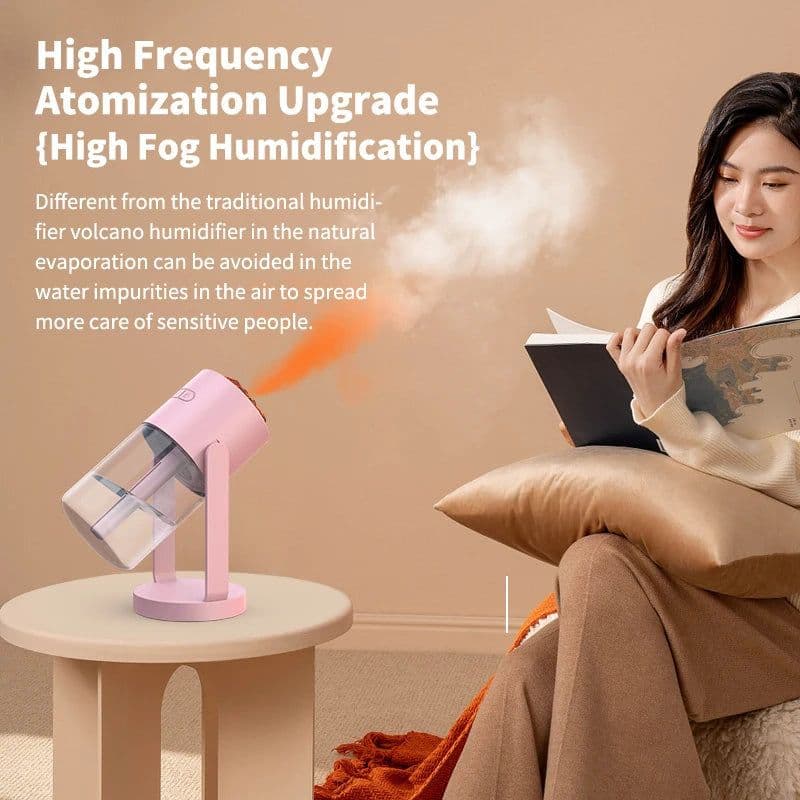 image-Volcano Humidifier Portable Car Air Purifier USB Home Mini Humidifier