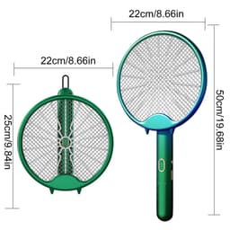 image-USB Electric Fly Swatters Foldable UV Light Electric Flies Shocker