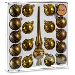 image-Christmas bauble 19 Pieces Hanging decoration Green PVC