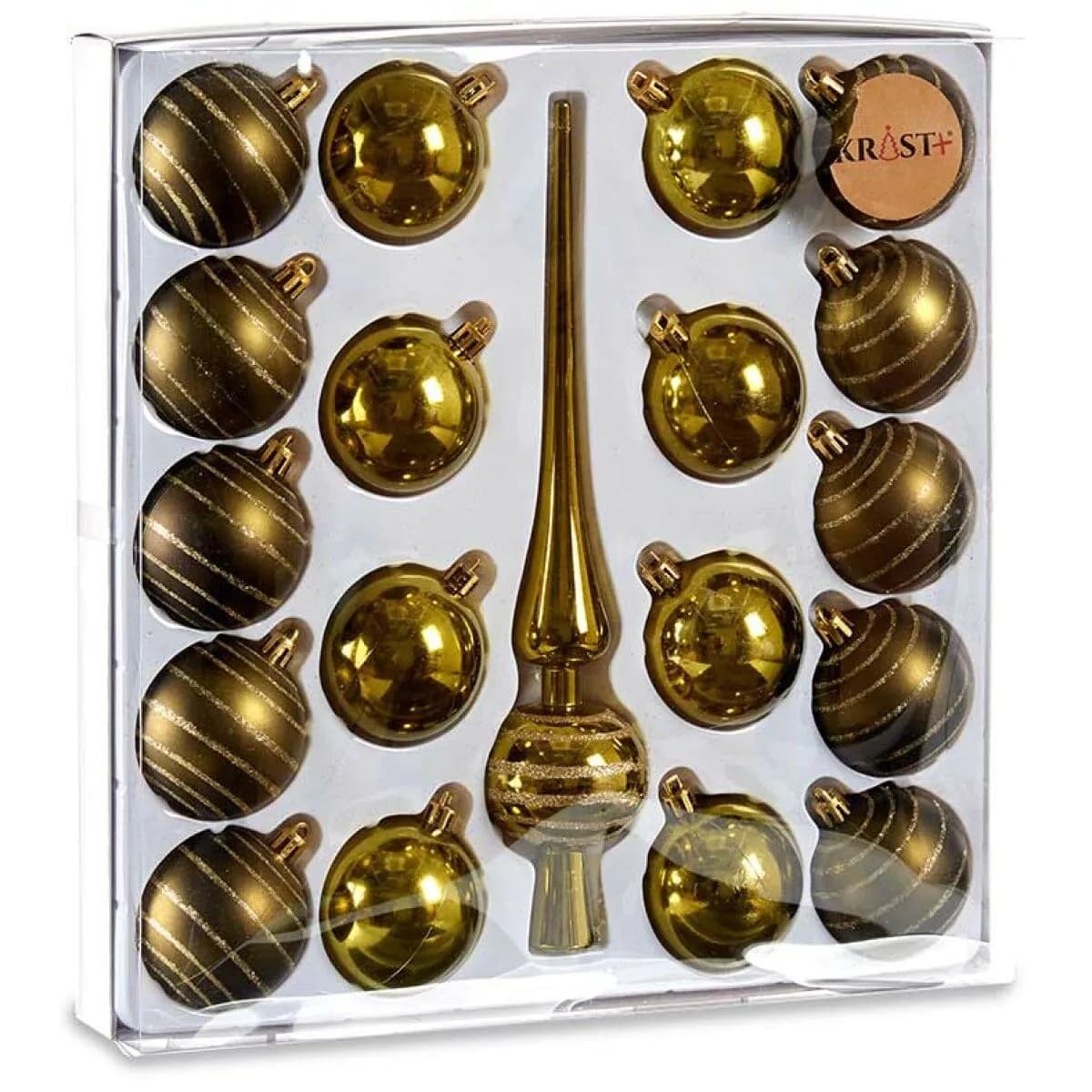 image-Christmas bauble 19 Pieces Hanging decoration Green PVC