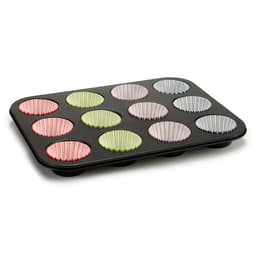 image-Muffin Tray Kinvara Blue Black Red Green Purple Multicolour 7 x 7 x 3 cm 35 x 3 x 26,5 cm Baking tray (12 Units)