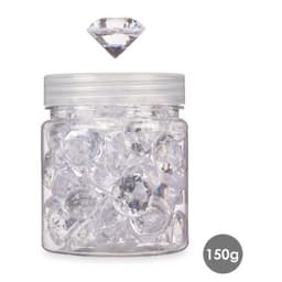 image-Decorative Stones Gift Decor Transparent 150 g Diamond (16 Units)