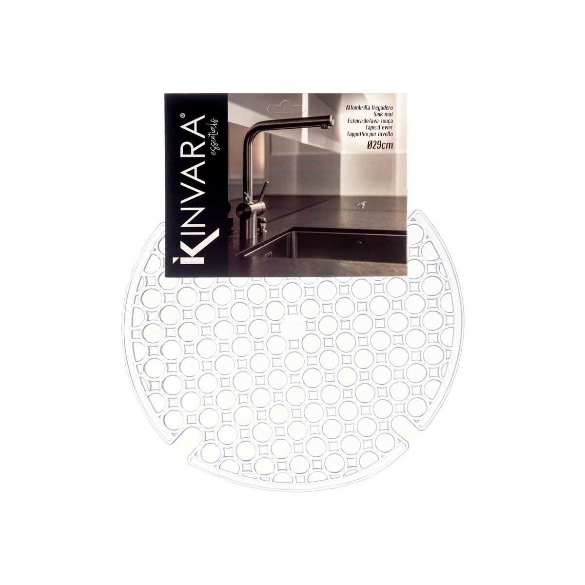 image-Non-slip Mat Kinvara Transparent Plastic 29 x 0,1 x 29 cm Sink (12 Units)