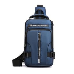image-Men Sling Backpack Cross body Shoulder Chest Bag with USB Charging