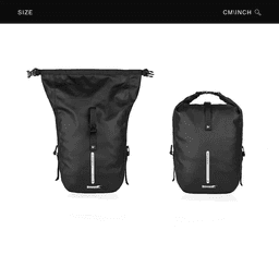 image-20L Waterproof Bike Pannier Rack Cycling Bag Black