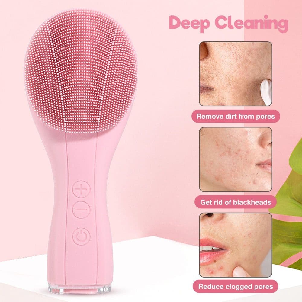 image-Silicone Facial Cleansing Brush Lifting Face Massager