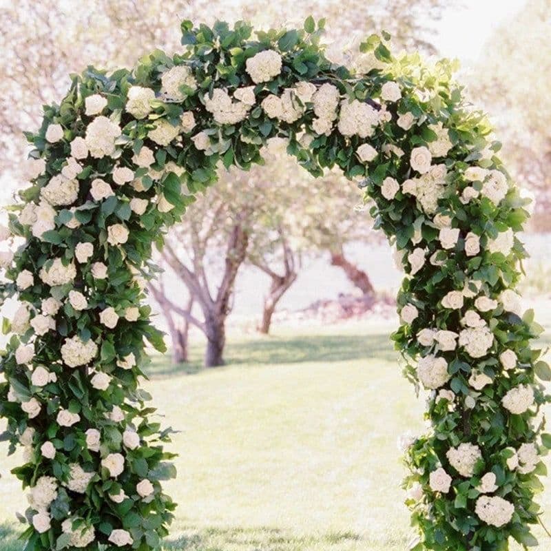 image-Artificial Flower Wisteria Vine Ivy Leaf Garland Silk Rose Flowers Rattan String Vine Wedding Arch Flower Home Garden Decoration