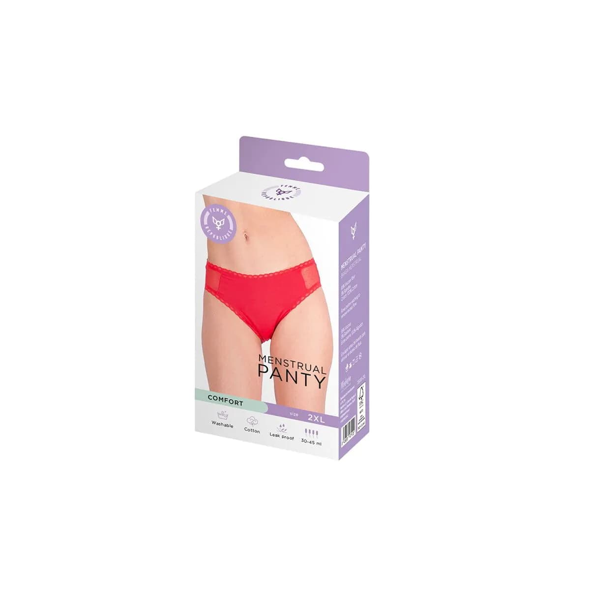 image-Menstrual panties Femme Republique Red