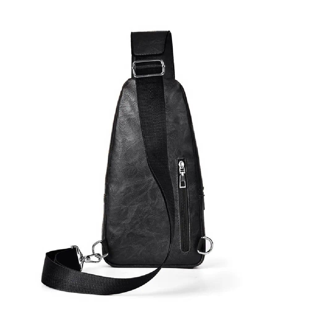 image-Men Cross Body Bag Sling Backpack Fashion Retro Travel Male Side