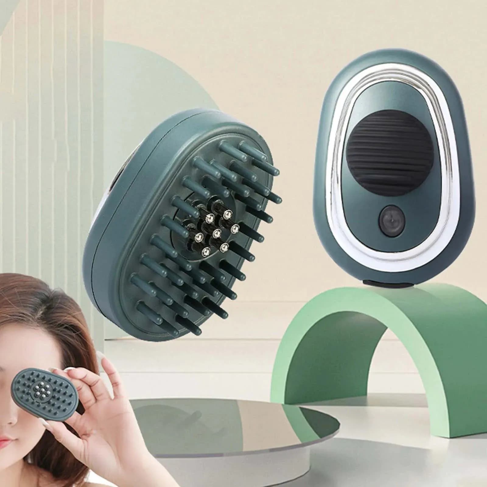 image-Electric Scalp Massager Portable Compact Relaxation Essential Oil Hair