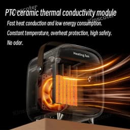 image-Home Electric Space Heater 800W Portable Silent Warmer Fan PTC Ceramic