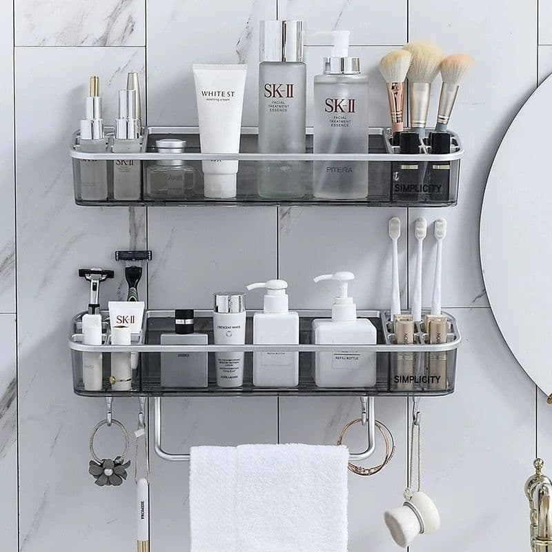 image-Punch-free Bathroom Shelf
