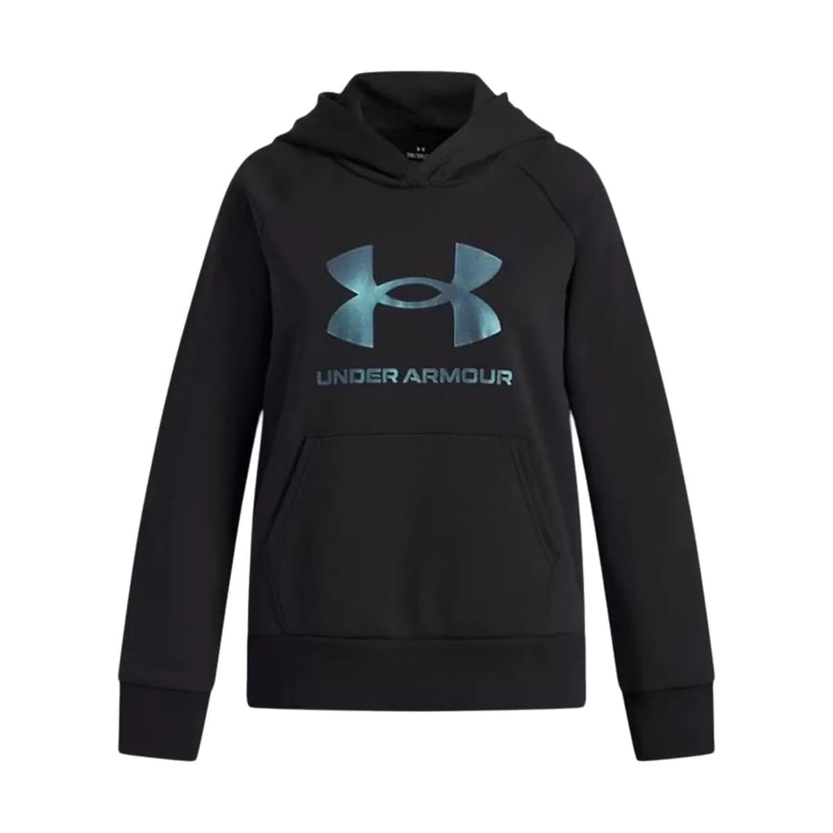 image-Hooded Sweatshirt for Girls Under Armour Rival Flc Shimmer Hdy Black