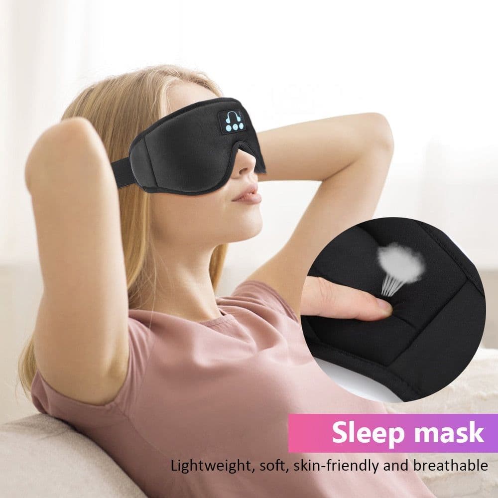 image-Bluetooth Sleeping Headphones Eye Mask Sleep Headphones