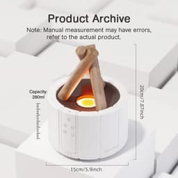 image-Simulated Flame Aroma Diffuser Bonfire Air Humidifier Ultrasonic Cool
