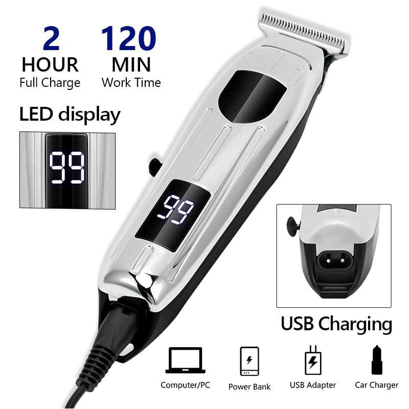 image-Hair Clipper Set Electric Hair Trimmer Cordless Shaver