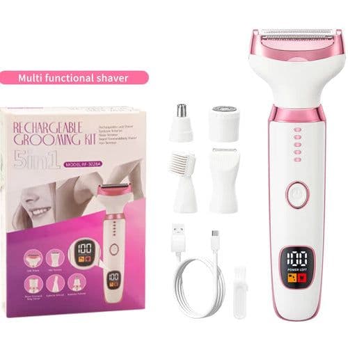 image-Electric Razor for Women 5 in 1 Rechargeable Painless Body Razors and