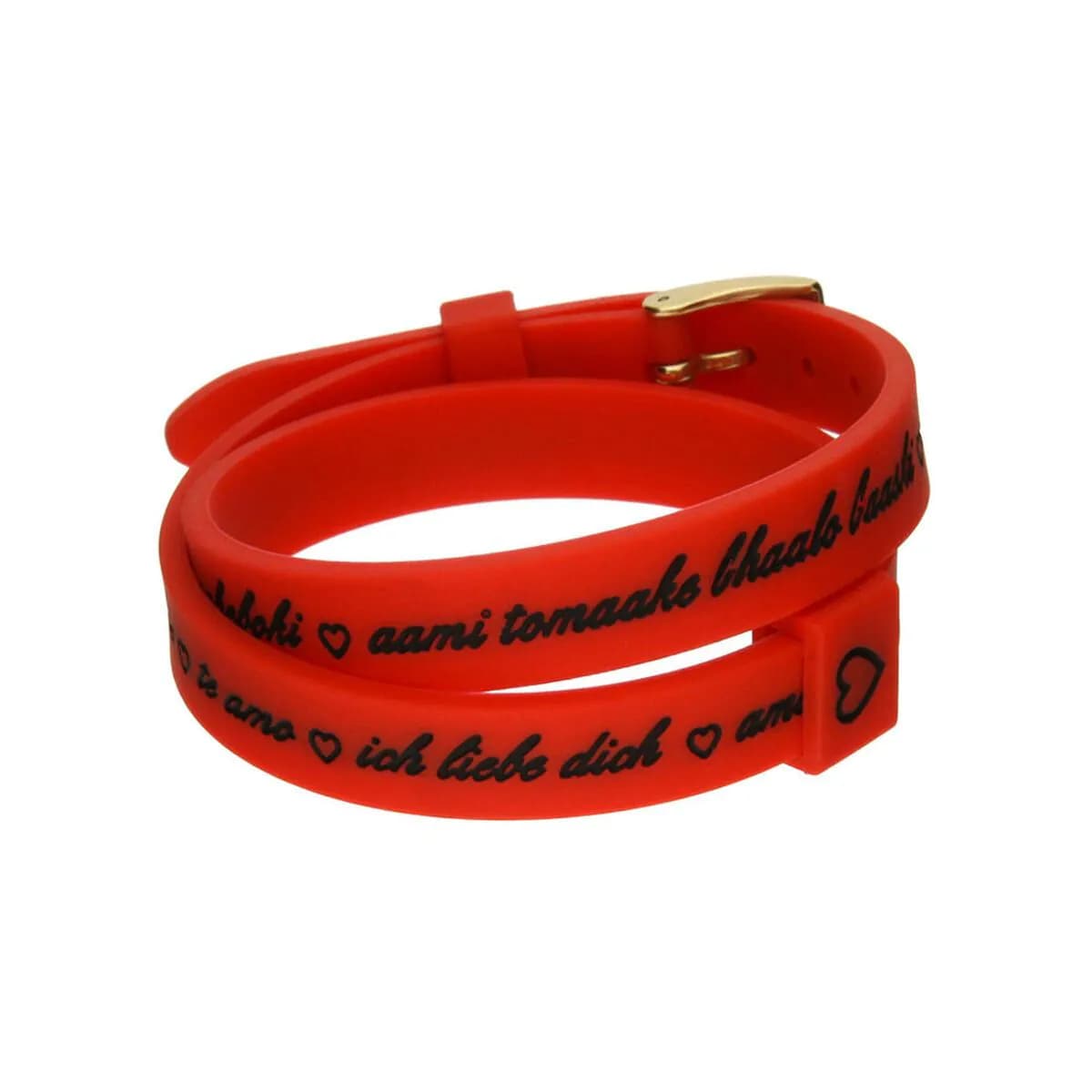 image-Ladies' Bracelet il mezzometro I LOVE YOU GOLD - BRACCIALE IN SILICONE/SILICONE BRACELET