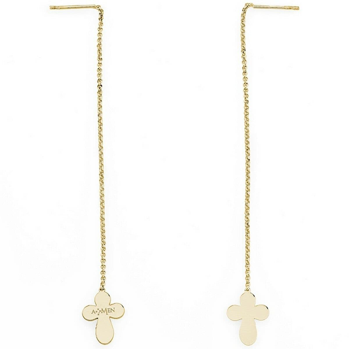 image-Ladies' Earrings Amen CROCE GOLD Sterling silver 925
