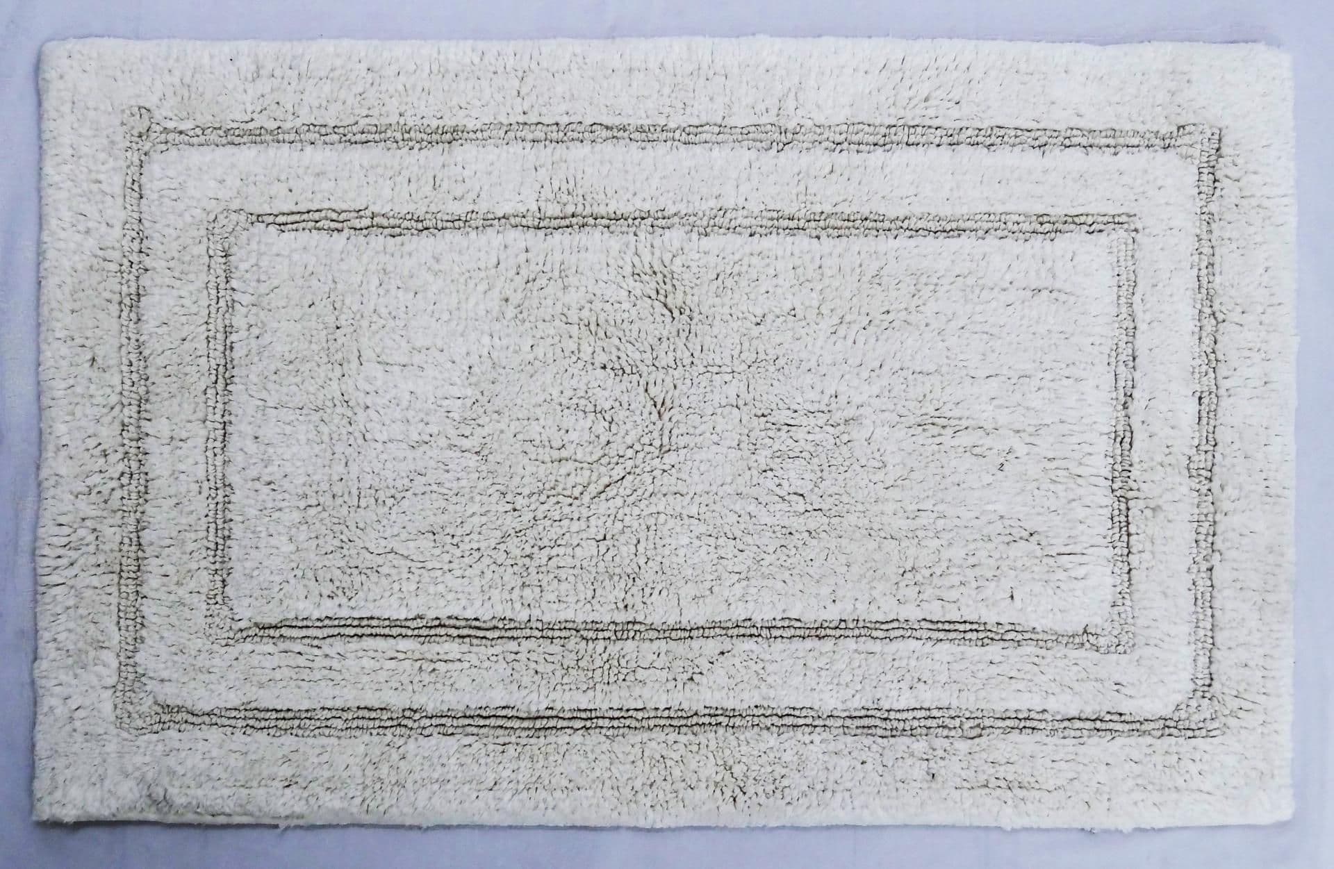 image-CHICOS HOME Ivory Color Plain Bath Rug 20" x 32"