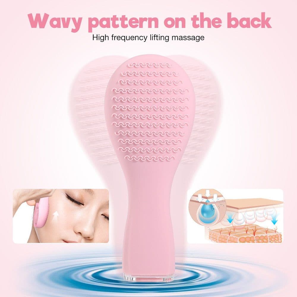 image-Silicone Facial Cleansing Brush Lifting Face Massager