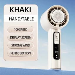 image-Portable Handheld Turbo Fan 100 Wind Speeds Adjustable Mini Personal