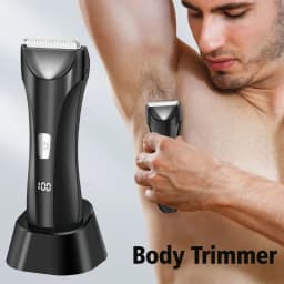 image-Electric Groin Trimmer for Men Waterproof Ball Trimmer for Pubic/Body
