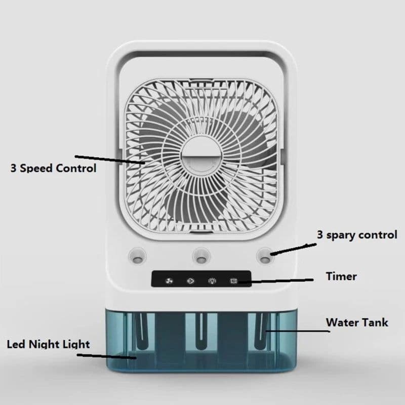 image-Portable Humidifier Fan Air Conditioners Household Cooling Fan For