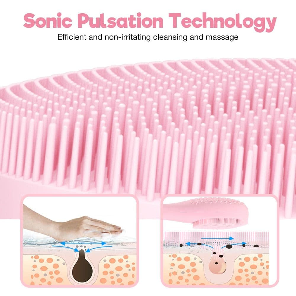 image-Silicone Facial Cleansing Brush Lifting Face Massager