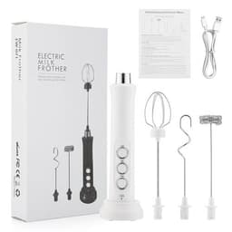 image-3 in 1 Milk Frother Electric Milk Foamer Coffee Blender Portable Mini