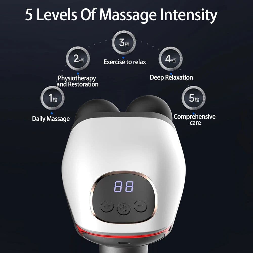 image-Muscle Massage Gun Protable Body Massager Deep Handheld Percussion