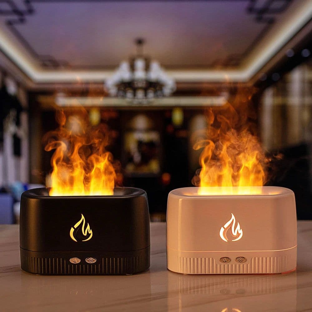 image-Flame Aromatherapy Machine Humidifier Home Office Hotel Essential Oil