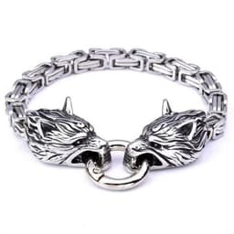 image-Double Wolf Head Bracelet