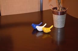 image-Vibhsa Bird Figurines Symbols of Health & Happiness (Blue, White & Yellow)