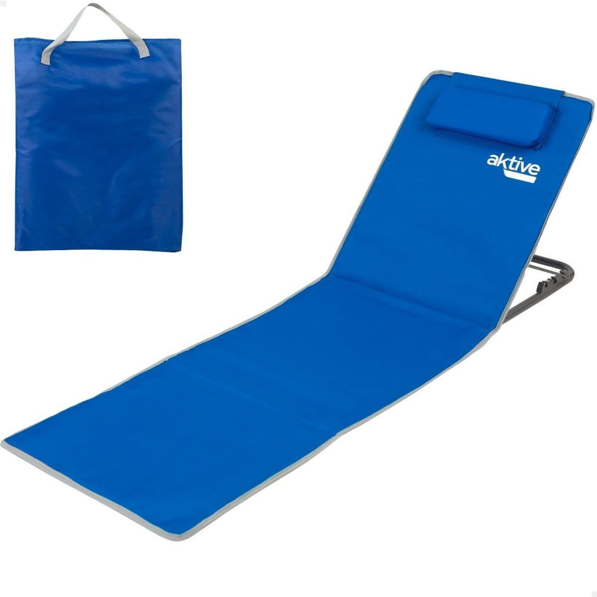 image-Mat Aktive Reclining 147 x 55 x 48 cm PVC 600D Blue Steel Sponge (4 Units)