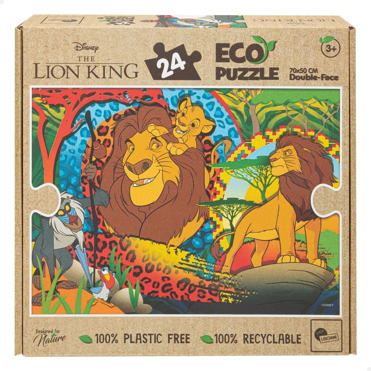 image-Child's Puzzle The Lion King Double-sided 24 Pieces 70 x 1,5 x 50 cm (12 Units)