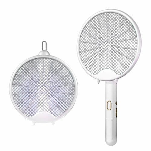 image-USB Electric Fly Swatters Foldable UV Light Electric Flies Shocker