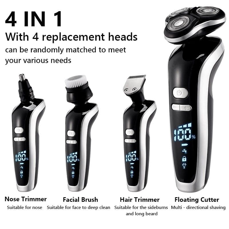 image-New Electric Shaver For Men 4D Electric Beard Trimmer USB