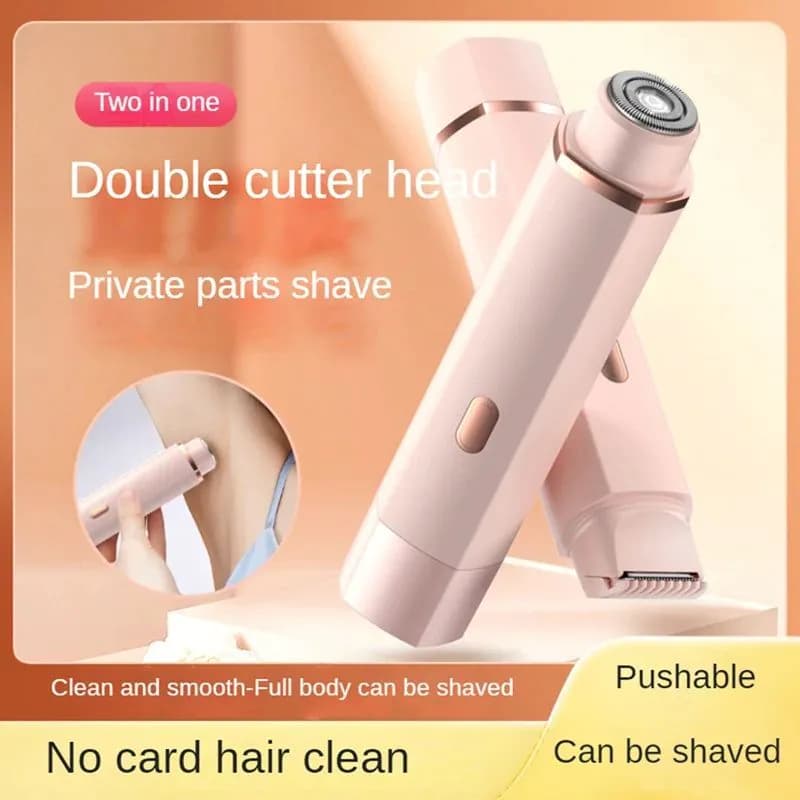 image-Bikini Trimmer For Women Electric Shaver For Women 2 In 1 Pubic Hair