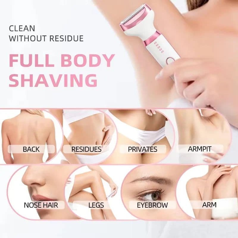 image-Electric Razor for Women 5 in 1 Rechargeable Painless Body Razors and