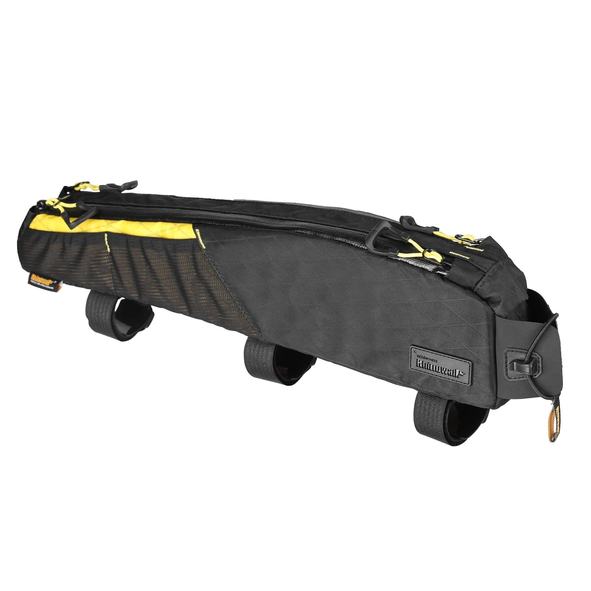 image-Large Water-Resistant Top Tube Bike 2.1L Extra-Long Frame Bag Yellow