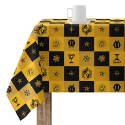 image-Stain-proof resined tablecloth Harry Potter Hufflepuff Multicolour 100 x 150 cm